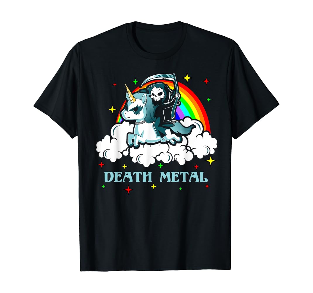 Unicorn Death Metal Rocker Go To Hell Shirt